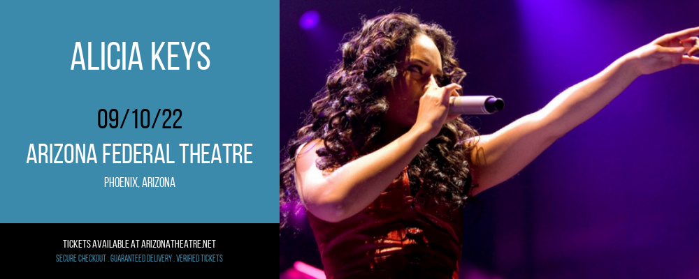 Alicia Keys at Arizona Federal Theatre tickets Alicia Keys at Arizona Federal Theatre