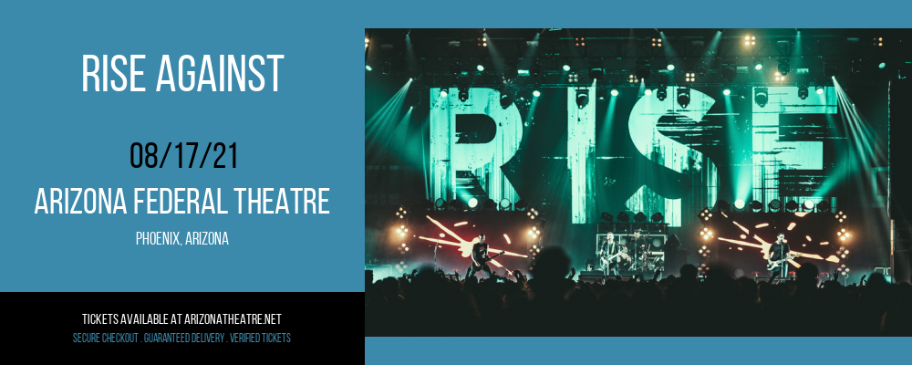 Rise Against at Arizona Federal Theatre tickets Rise Against at Arizona Federal Theatre