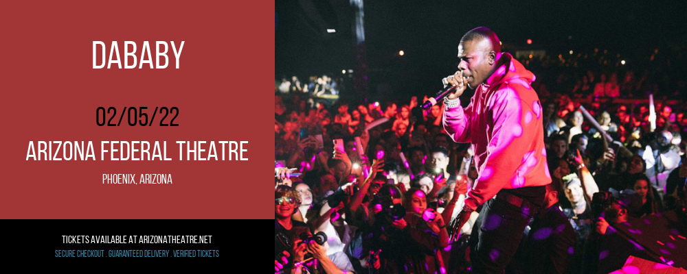DaBaby at Arizona Federal Theatre tickets DaBaby at Arizona Federal Theatre