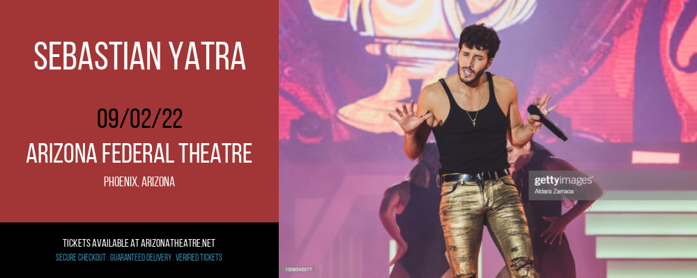 Sebastian Yatra at Arizona Federal Theatre tickets Sebastian Yatra at Arizona Federal Theatre