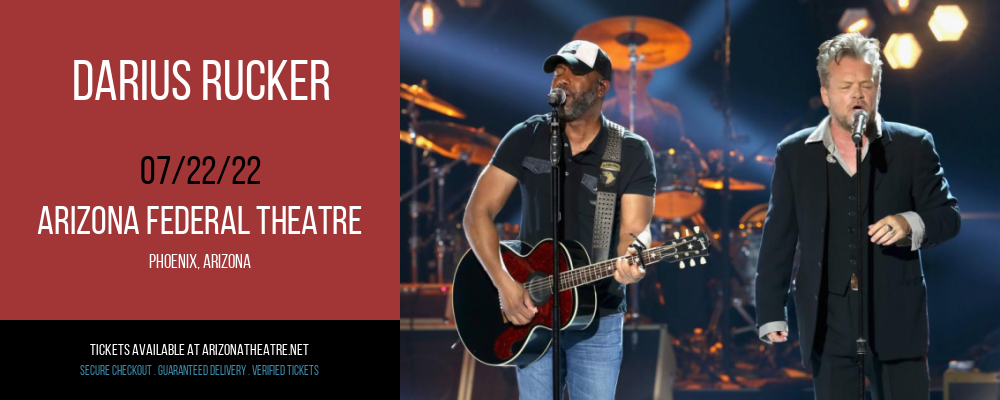Darius Rucker at Arizona Federal Theatre tickets Darius Rucker at Arizona Federal Theatre
