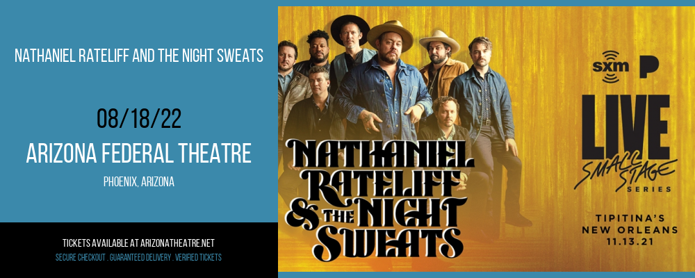 Nathaniel Rateliff and The Night Sweats at Arizona Federal Theatre tickets Nathaniel Rateliff and The Night Sweats at Arizona Federal Theatre