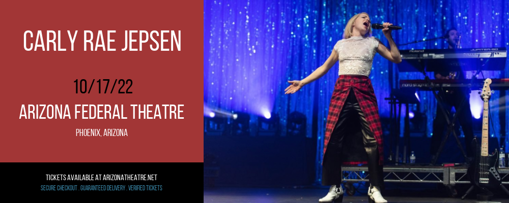 Carly Rae Jepsen at Arizona Federal Theatre tickets Carly Rae Jepsen at Arizona Federal Theatre
