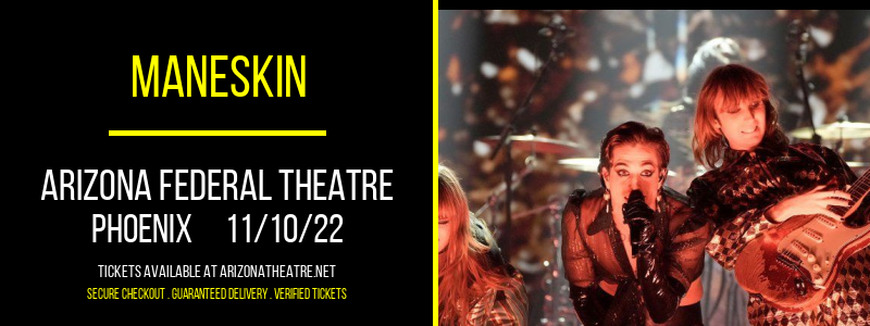 Maneskin at Arizona Federal Theatre tickets Maneskin at Arizona Federal Theatre
