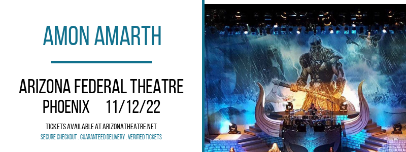 Amon Amarth at Arizona Federal Theatre tickets Amon Amarth at Arizona Federal Theatre