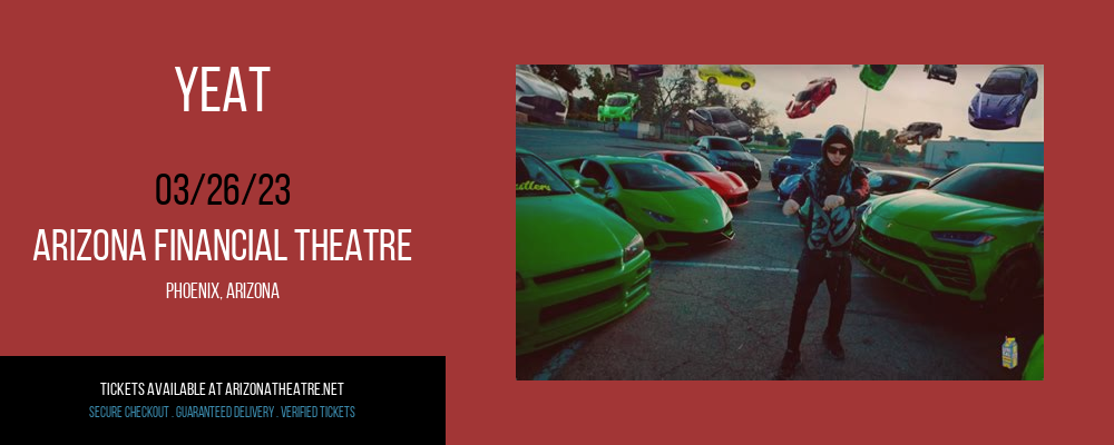 Yeat at Arizona Federal Theatre tickets Yeat at Arizona Federal Theatre
