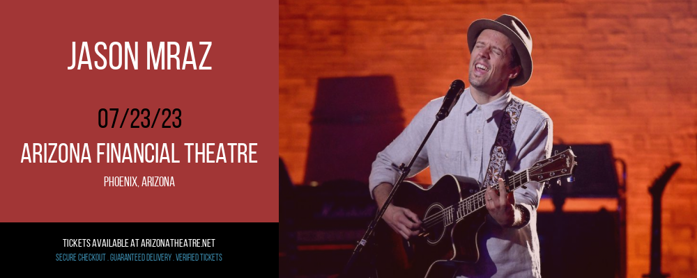 Jason Mraz at Arizona Federal Theatre tickets Jason Mraz at Arizona Federal Theatre