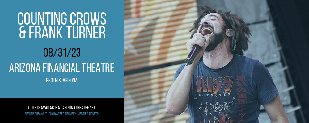 Counting Crows & Frank Turner at Arizona Federal Theatre tickets Counting Crows & Frank Turner at Arizona Federal Theatre