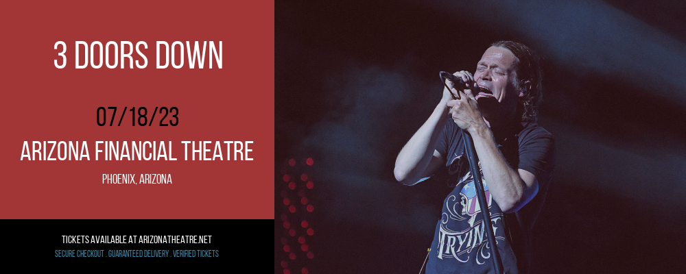 3 Doors Down at Arizona Federal Theatre tickets 3 Doors Down at Arizona Federal Theatre