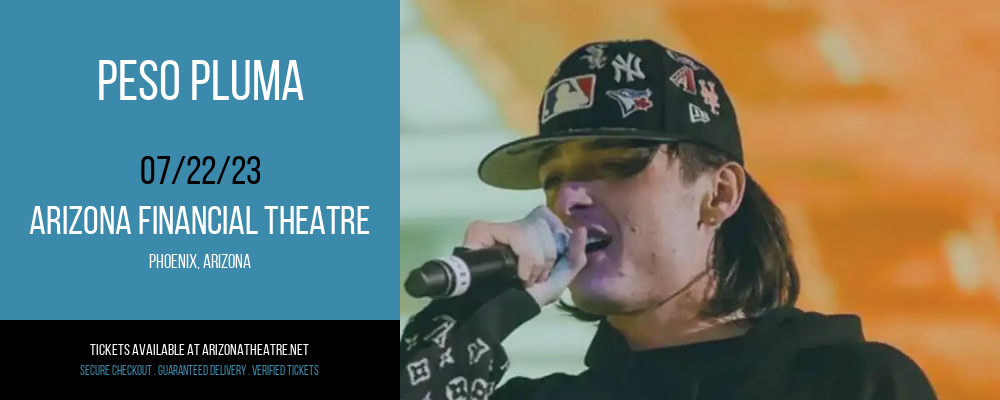 Peso Pluma at Arizona Federal Theatre tickets Peso Pluma at Arizona Federal Theatre