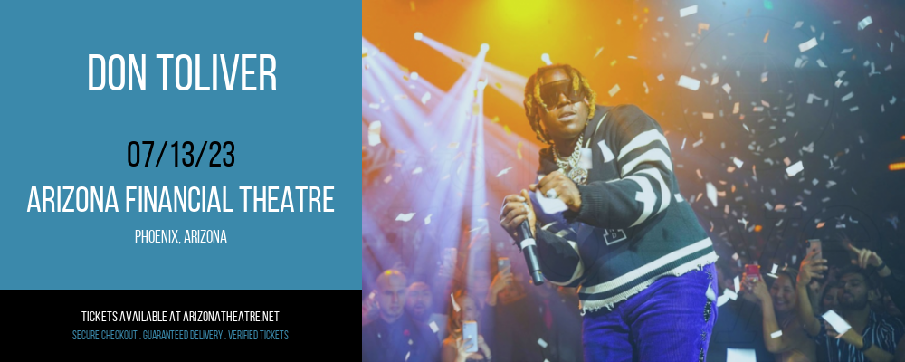 Don Toliver at Arizona Federal Theatre tickets Don Toliver at Arizona Federal Theatre